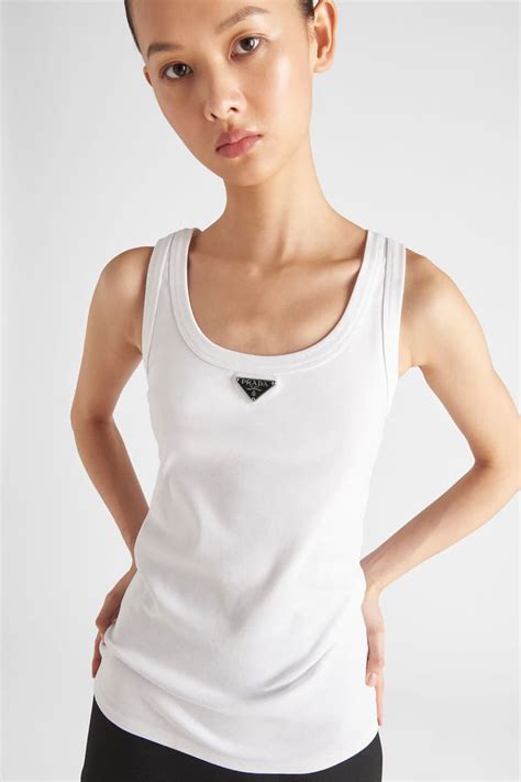 prada candy white|prada white tank top.